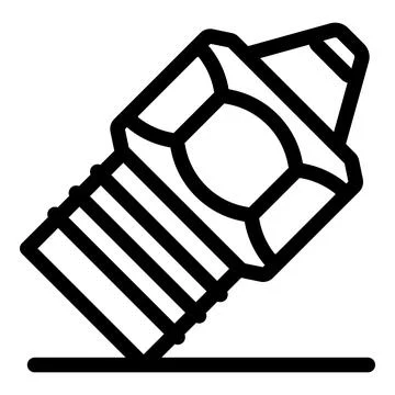 Plumbing fixture connecting pipe with threaded end lying on surface Stock Illustration