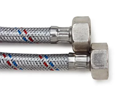 Plumbing hoses 스톡 사진