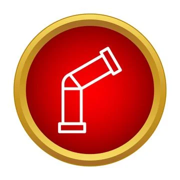 Plumbing icon showing pipe fitting elbow connector Ilustración de archivo