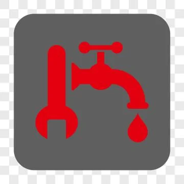Plumbing Interface Toolbar Button Stock Illustration