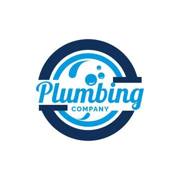 Plumbing logo design Stock Illustration