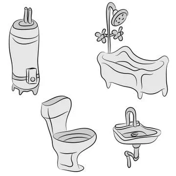 Plumbing objects Stock Illustration