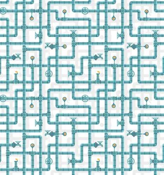Plumbing pattern. Stock Illustration