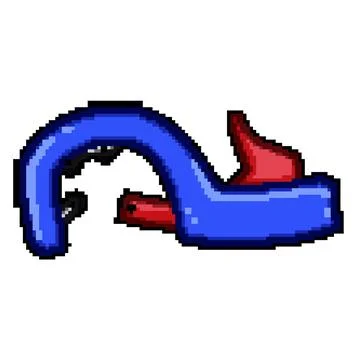 Plumbing pipe cutter pixel art vector illustration Stockillustratie