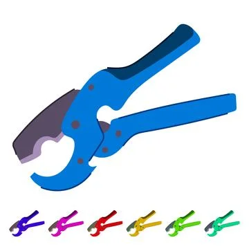 Plumbing pipe cutter vector cartoon graphic Stock Illustration