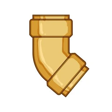 Plumbing pipe elbow cartoon vector illustration Stock Illustration