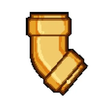 Plumbing pipe elbow pixel art vector illustration Stockillustratie