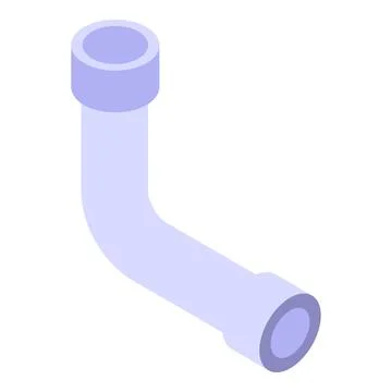 Plumbing pipe element connecting two sides isometric view Stock Illustration