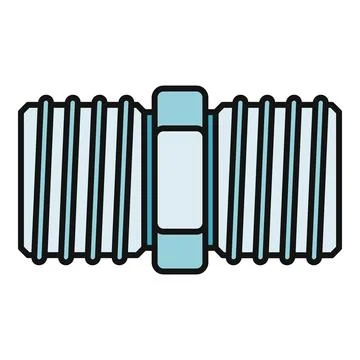 Plumbing pipe fitting adapter with external threads Stock Illustration