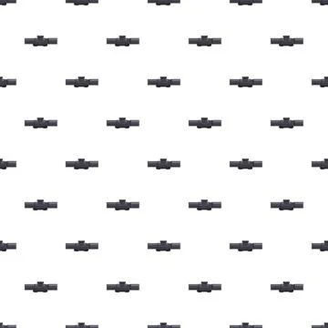 Plumbing pipe fitting seamless pattern on white background Stock Illustration