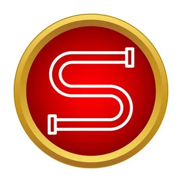 Plumbing pipe s shape heating icon vector 스톡 일러스트