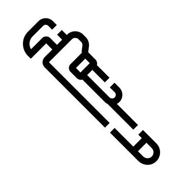 Plumbing pipe wrench tool working on maintenance and repair Stock Illustration
