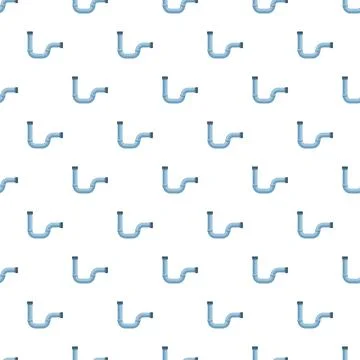 Plumbing pipes creating seamless repeat pattern design 库存插图