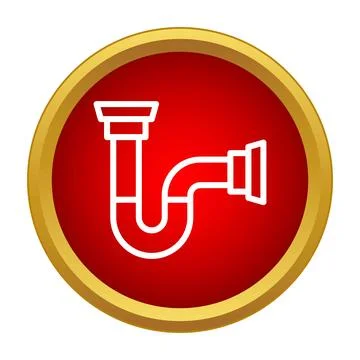 Plumbing s trap pipe drain and repair services icon Stock-Illustration