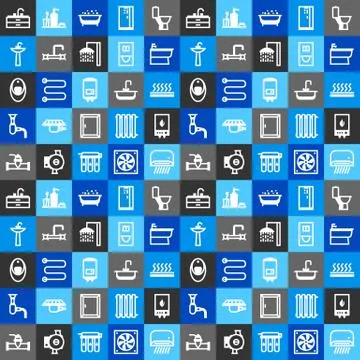Plumbing seamless pattern. Stock Illustration
