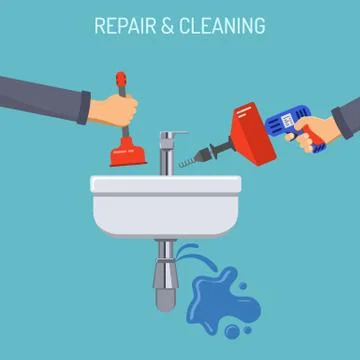 Plumbing Service Concept Stock Illustration
