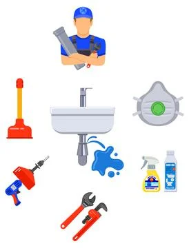 Plumbing Service Concept Ilustración de archivo