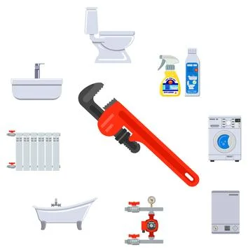 Plumbing Service Concept Illustrazione stock