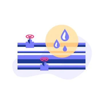 Plumbing service concept, inspection or finding problem, repair leaking tubes Illustrazione stock