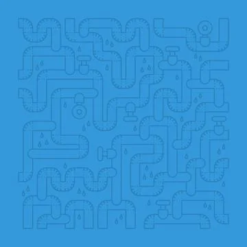 Plumbing services concept backdrop Illustrazione stock