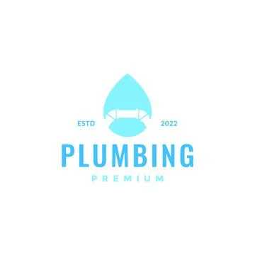 Plumbing socket drop water clean logo design vector icon illustration Stock Illustration