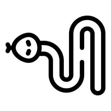 Plumbing system icon with snake clogging drain pipe Stock Illustration