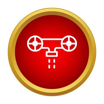Plumbing system icon with two valves and dripping water Stock Illustration