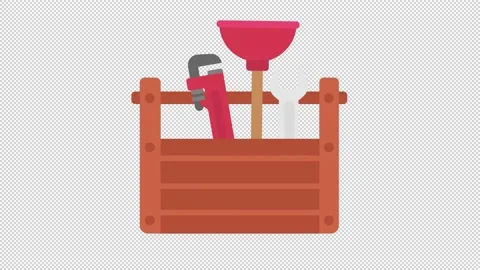 Plumbing Tools Icon Video stock 205063677
