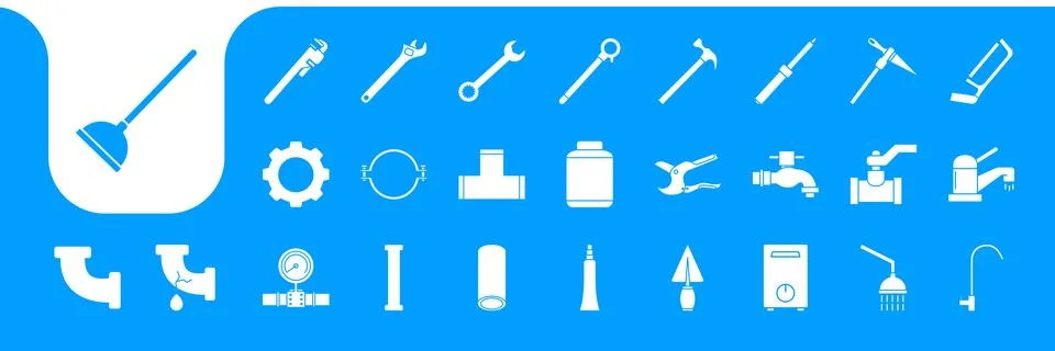 Plumbing tools icon vector design Stock Illustration