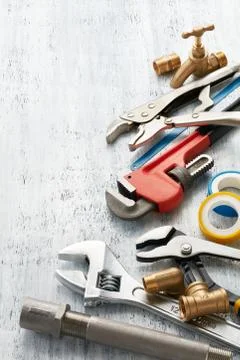 Plumbing tools Stock Photos