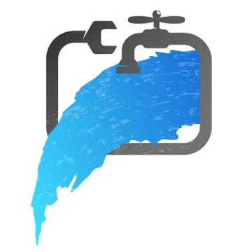 Plumbing work symbol Stock Illustration
