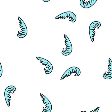 Plume feather soft fluffy vector seamless pattern Stock Illustration