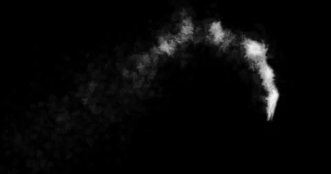 Plume of smoke left by the rocket Stock Footage 312231944