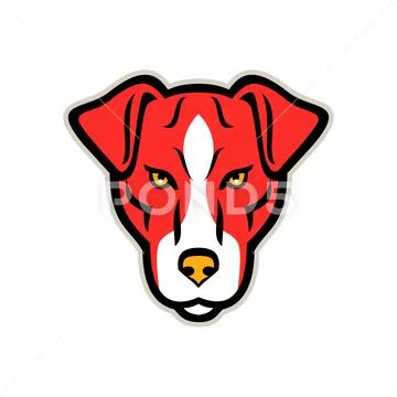 Plummer Terrier Dog Front Mascot Stock Illustration