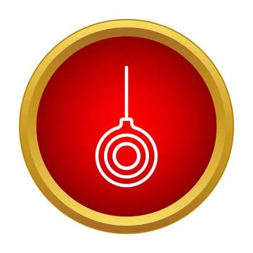 Plummet bob showing vertical alignment tool icon Stock Illustration