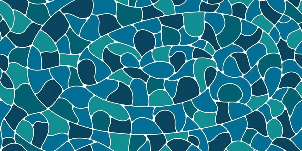 Plump mosaic stone pattern, rounded paving floor Stock Illustration