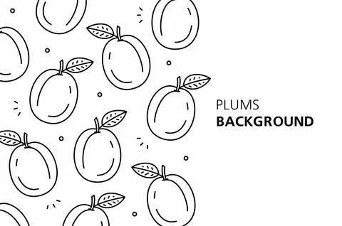 Plums background Stock Illustration