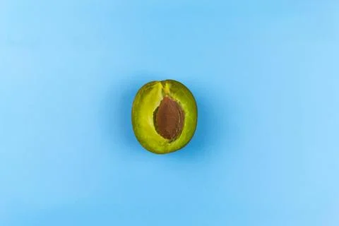 Plums on a blue background Foto stock