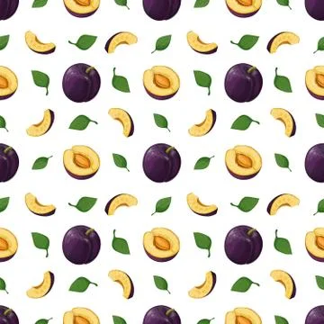 Plums. Isolated objects Illustrazione stock