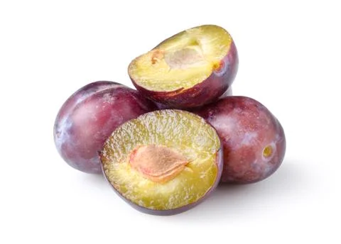 Plums isolated Stock Photos
