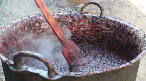 Plums jam preparation Stock Footage 39093689