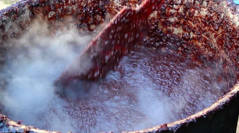 Plums jam preparation II Stock Footage 39082129