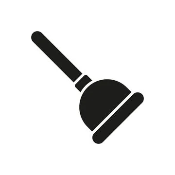 Plunger bathroom icon vector basic design simple and modern Illustrazione stock
