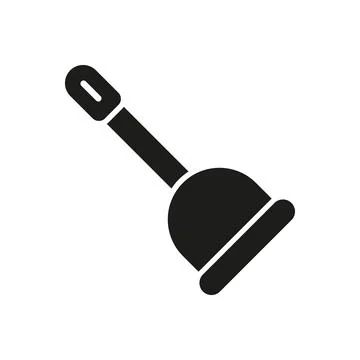 Plunger bathroom icon vector basic design simple and modern Illustrazione stock