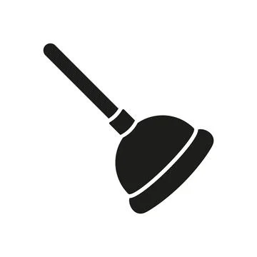 Plunger bathroom icon vector basic design simple and modern Illustrazione stock