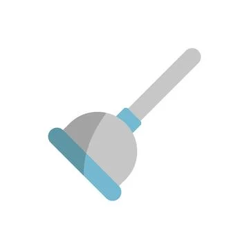 Plunger bathroom icon vector basic design simple and modern Illustrazione stock