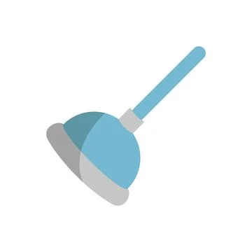 Plunger bathroom icon vector basic design simple and modern Illustrazione stock