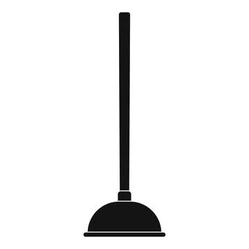 Plunger black simple icon Stock Illustration