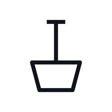 Plunger Black White Line Icon Editable Stroke Vector Symbol Stock Illustration