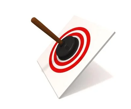 Plunger in target Stock Illustration